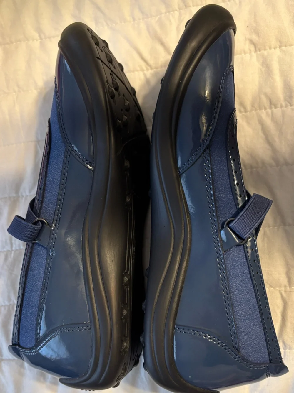Lands End Mary Jane Blue Comfort Dress Shoe Size 6B‎ New!